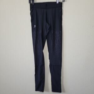 Salmon Womens Black Long Intensity Tight Skinny‎ Leg Compression Size M